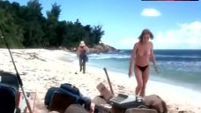 5. Amanda Donohoe Full Nude on Beach – Castaway