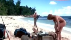 7. Amanda Donohoe Full Nude on Beach – Castaway