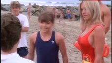 10. Nicole Eggert Nipples Throug Swimsuit – Baywatch
