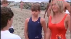 Nicole Eggert Nipples Throug Swimsuit – Baywatch