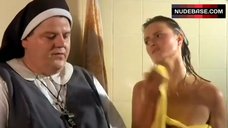 6. Tatiana Strauss Shows Boobs in Shower – Nuns On The Run