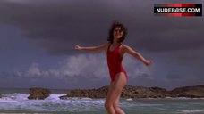 2. Joanna Going in Red Swimsuit – Commandments