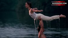 Jennifer Grey Pokies Through Wet Top – Dirty Dancing