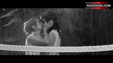 10. Carla Gugino Lesbian Kissing under Rain – Hotel Noir