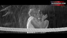 9. Carla Gugino Lesbian Kissing under Rain – Hotel Noir