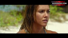 6. Jessica Alba in Bikini on Beach – Mechanic: Resurrection