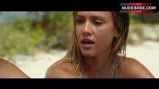 7. Jessica Alba in Bikini on Beach – Mechanic: Resurrection