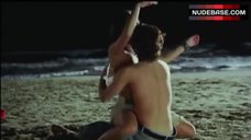 7. Estibaliz Gabilondo Bare Boobs on Beach – Slam