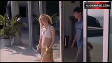 7. Leslie Mann In Sexy White Bikini – Orange County