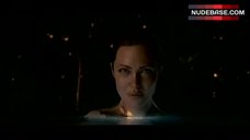 1. Angelina Jolie Nude in Goiden Paint  – Beowulf