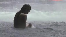 1. Milla Jovovich Topless in Waterfall – Return To The Blue Lagoon