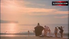 2. Rebecca Gilling Nude on Beach – Stone