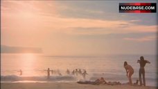 3. Rebecca Gilling Nude on Beach – Stone