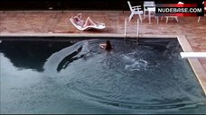 2. Karine Gambier Nude in Pool – Sexy Sisters