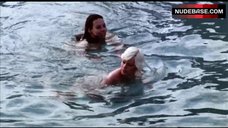 6. Karine Gambier Nude in Pool – Sexy Sisters