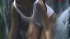4. Sexy Lara Morena in White Swimsuit – Kriselda