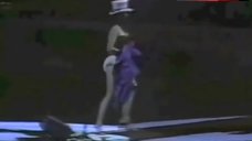 10. Lucy Lawless Nip Slip on Stage – Detroit Red Wings Game: National Anthem