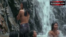 2. Charlotte Lewis Topless in Waterfall – Men Of War