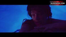 3. Paz De La Huerta Topless in Pool – Bare