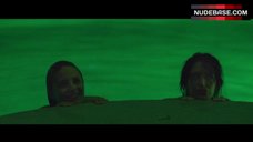 7. Paz De La Huerta Topless in Pool – Bare