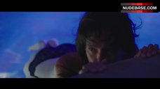 9. Paz De La Huerta Topless in Pool – Bare