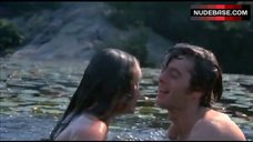 5. Barbara Hershey Nude Swims in Lake – The Pursuit Of Happiness