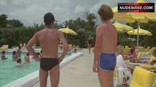 2. Cindy Morgan Sexy in Black Swimsuit – Caddyshack
