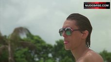 5. Cindy Morgan Sexy in Black Swimsuit – Caddyshack