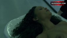 2. Thandie Newton Naked on Table – Westworld