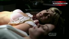 3. Allison Mack in White Lingerie – Smallville