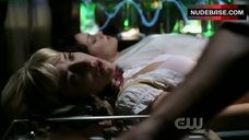 8. Allison Mack in White Lingerie – Smallville