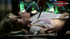 9. Allison Mack in White Lingerie – Smallville