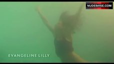 10. Evangeline Lilly Swims in Underwear – Lost