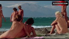 10. Valerie Quennessen Bare Boobs, Ass and Bush on Beach – Summer Lovers