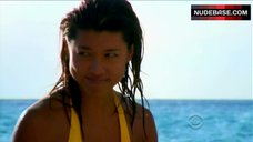 2. Grace Park in Sexy Yellow Bikini – Hawaii Five-0