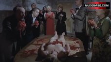 10. Charlotte De Turckheim Naked on Table – Night Of Death!