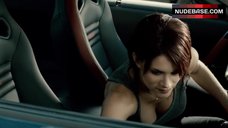 9. Missy Peregrym Sexy in Car – Cybergeddon