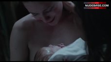 3. Evan Rachel Wood Nude Boobs with Hard Nipples – Into The Forest