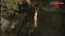 4. Suzan Crowley Nude Jump in Waterfall – Born Of Fire