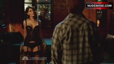 6. Caterina Murino Sexy in Black Corset and Stockings – Taxi Brooklyn