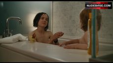 2. Ellen Page Nude in Bathtub with Baby – Tallulah