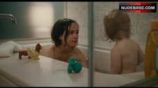 9. Ellen Page Nude in Bathtub with Baby – Tallulah