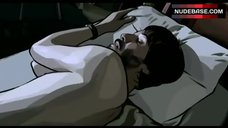 4. Lisa Marie Newmyer Topless in Bed – A Scanner Darkly