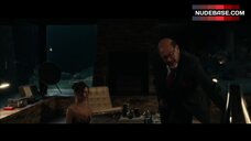 2. Emily Ratajkowski Sexy in Strapless Bra – Lying And Stealing