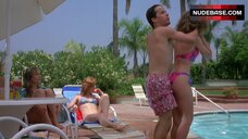 7. Kimberly McArthur in Bikini near Pool – Slumber Party Massacre Ii