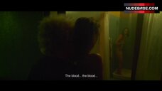 7. Lea Vlamos Flashes Boobs and Bush – Climax