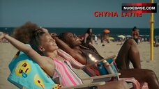 5. Dewanda Wise Sunbathing in Sexy Swimsuit – She'S Gotta Have It