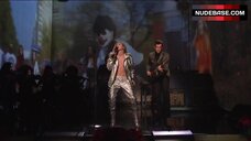 100. Miley Cyrus Jacket on Naked Body – Saturday Night Live