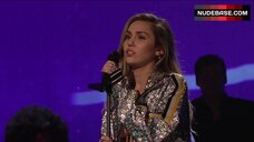 12. Miley Cyrus Jacket on Naked Body – Saturday Night Live