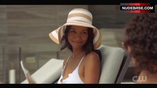 12. Sexy Greta Onieogou in White Bikini – All American